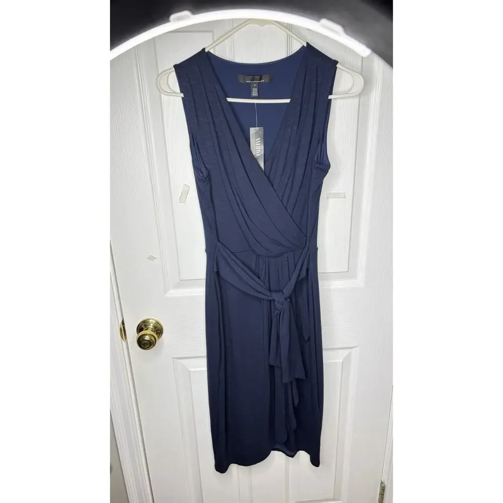 NWT $130 White house black market Dress Sleeveless Wrap Dress Womens WHBM 2